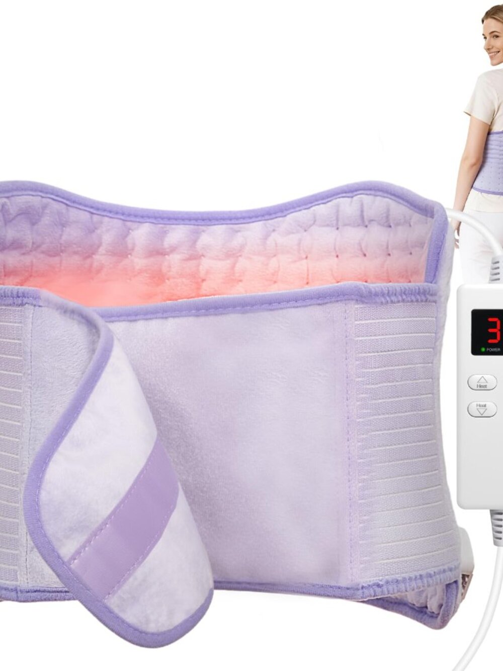 NEW Christmas Gift for Mom & Women Heating Pad Period 6 Heat Levels 4 Timers